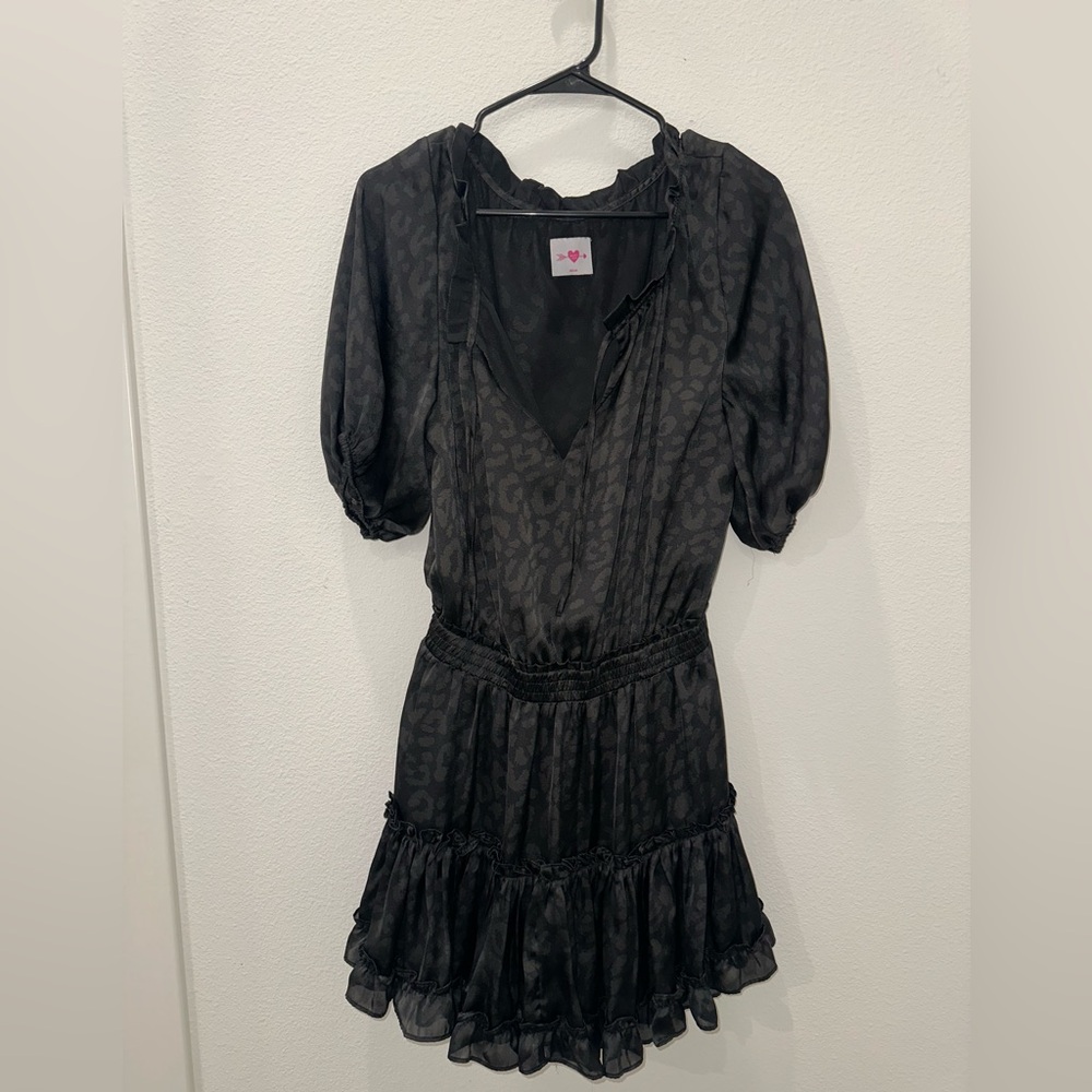 Black Leopard Print Dress